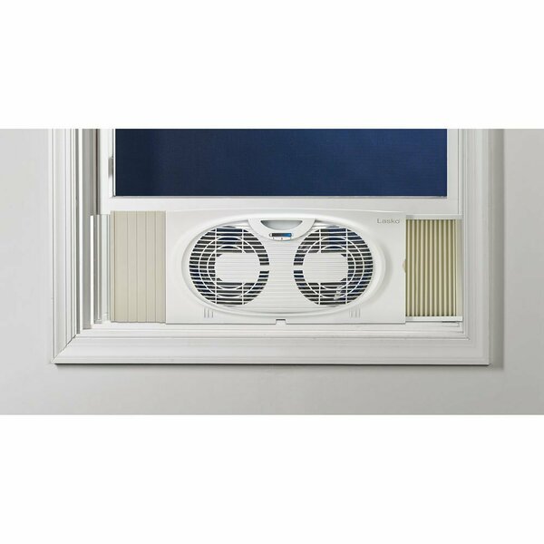 Almo 7-in. Twin Window Fan with 2 Speed Settings and Whisper-Quiet Motor W07350